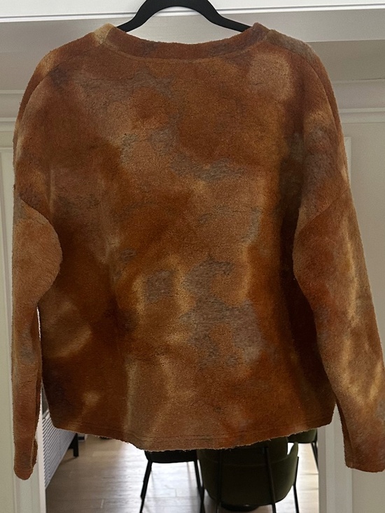 RITA ROW Dizz Autumnal-Hued Dropped Shoulder Abstrat Wool Blend Sweater Size XL - Picture 11 of 15